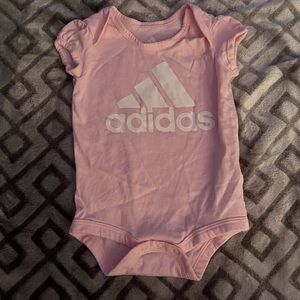 Pink Adidas 6M onesie